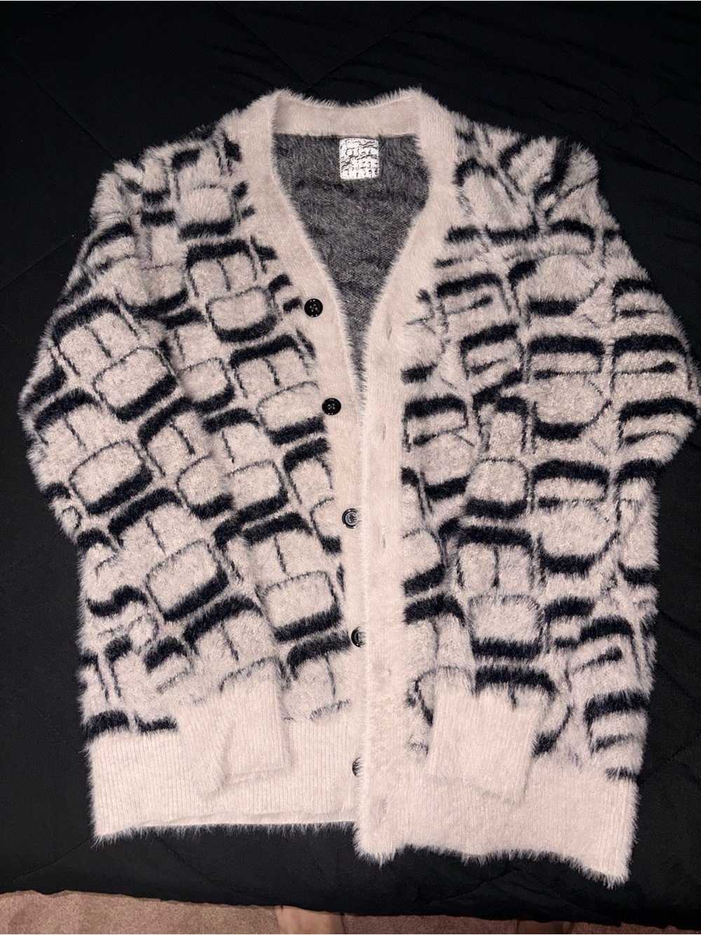 Krypt0 X Ransom mohair cardigan